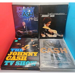 Lot Of 4 Johnny Cash DVD's | Ireland, Austin TX, Montreux 1994, TV Show